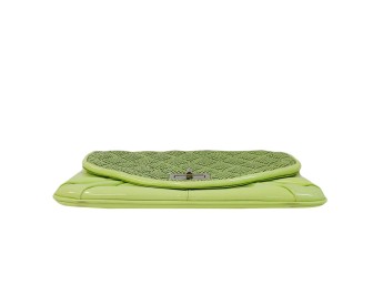 Green Metal Mesh Clutch