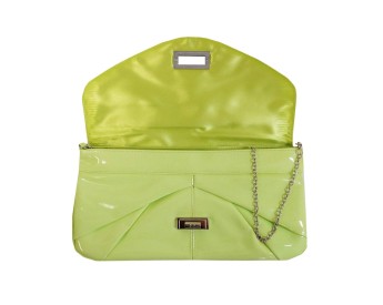 Green Metal Mesh Clutch