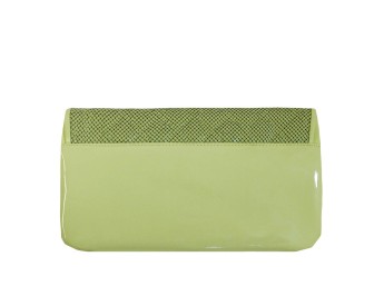 Green Metal Mesh Clutch