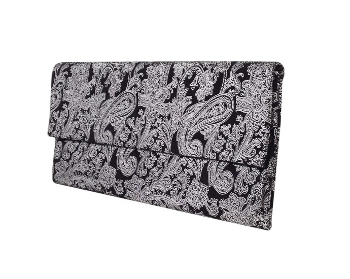 Paisley print clutch