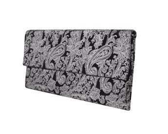 Paisley print clutch