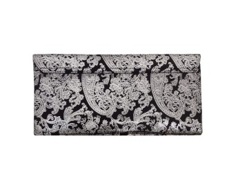 Paisley print clutch