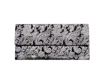 Paisley print clutch
