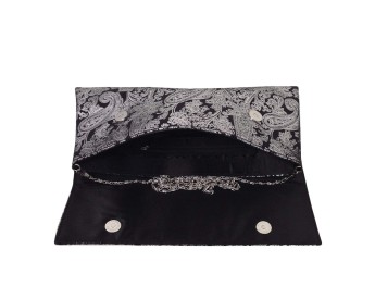 Paisley print clutch
