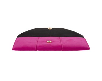 Rose Red Faux Suede Envelope Clutch