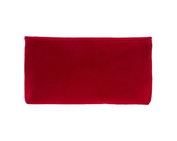 Faux Suede Tassel Foldover Clutch