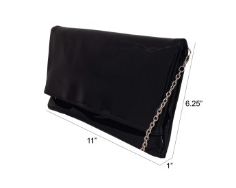 Black Basic Folding Clutch