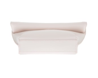 White Faux Leather Oversized Folding Clutch