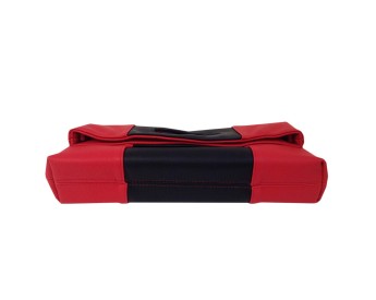 Red and black color matching foldable clutch