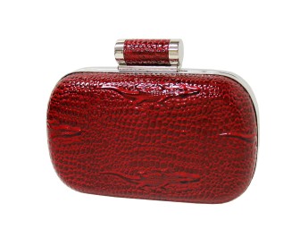 Animal print box clutch