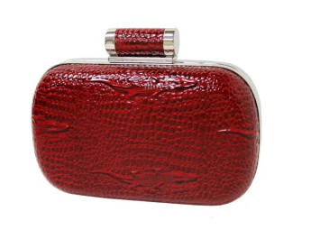 Animal print box clutch