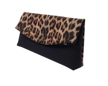 Women's Synthetic Leather Leopard Clutch