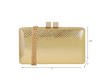 Metal box clutch with flap
