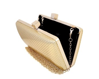 Metal box clutch with flap