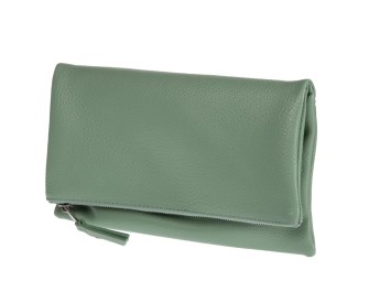 Faux leather clutch with tassels