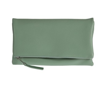 Faux leather clutch with tassels