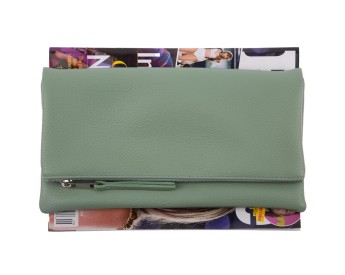 Faux leather clutch with tassels