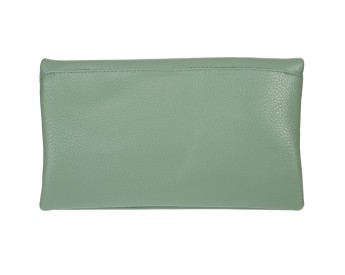 Faux leather clutch with tassels