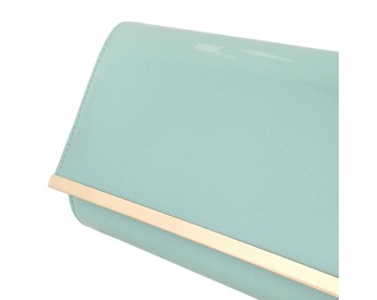 Faux Patent Glossy Candy Clutch