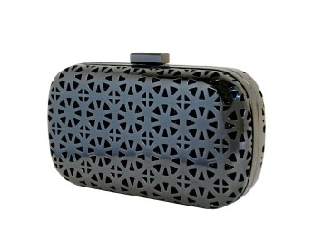 Black Metal Box Clutch