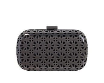 Black Metal Box Clutch