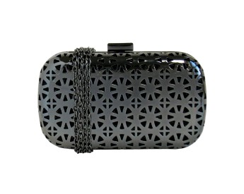 Black Metal Box Clutch
