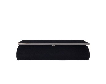 Black shiny evening clutch