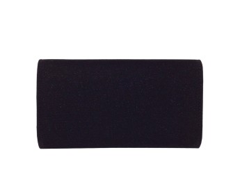 Black shiny evening clutch