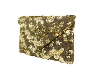 Flat Sequin Envelope Clutch