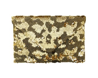Flat Sequin Envelope Clutch