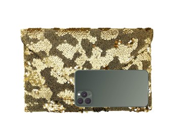 Flat Sequin Envelope Clutch