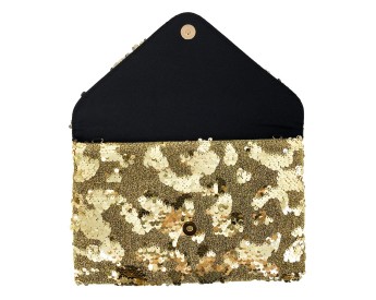 Flat Sequin Envelope Clutch