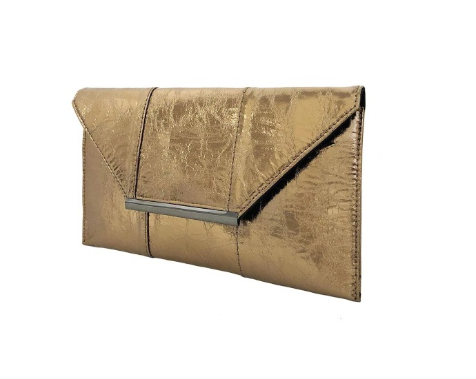 Gold Women's Metal Clutch