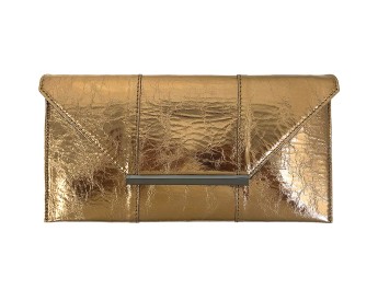 Gold Women's Metal Clutch