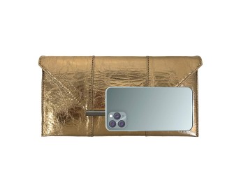 Gold Women's Metal Clutch