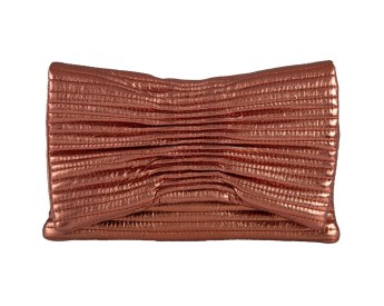 Bow Faux Leather Envelope Clutch